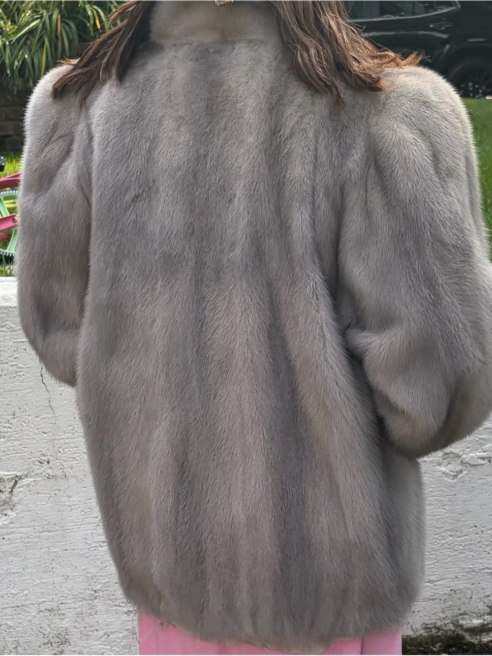 Ted Lapidus Gray Fur Zip Jacket - Women's - Picture 4 of 14